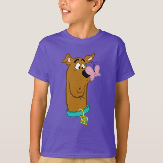 Schmetterling auf Scooby-Doos Nase T-Shirt (Vorderseite)