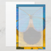 Schmetterling auf Sonnenblume Briefpapier (Vorne/Hinten)