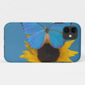 Schmetterling auf Sonnenblume Case-Mate iPhone Hülle (Rückseite (Horizontal))