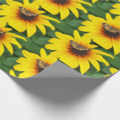 Schmetterling auf Sonnenblume-Papier Geschenkpapier (Ecke)