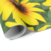 Schmetterling auf Sonnenblume-Papier Geschenkpapier (Rolleneckpunkt)