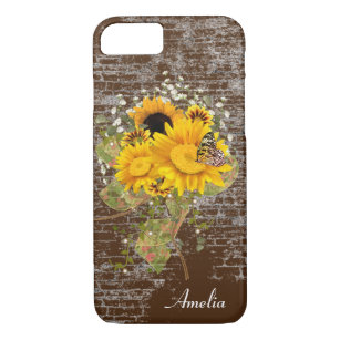 Schmetterling auf Sonnenblumenstrauch Case-Mate iPhone Hülle
