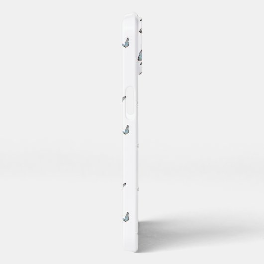 Schmetterling auf weißem Hintergrund iPhone Hülle (Rechte Seite)