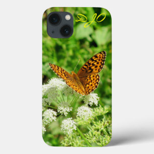 Schmetterling auf weißen Blume iPhone 13 Hülle