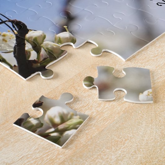 Schmetterling auf Weißen Blüten mit Schrift Verse Puzzle (Seite)