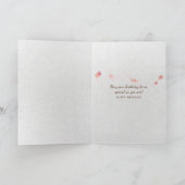 Schmetterling auf weißer Blume Karte (Innenseite)