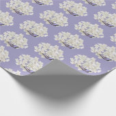 Schmetterling auf White Hydrangea Geschenkpapier (Ecke)