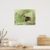 Schmetterling auf Wildblume, mit Psalm 118:24 Poster (Küche)