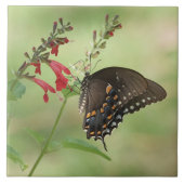 Schmetterling auf Wildblumen Fliese (Vorderseite)