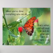 Schmetterling auf Wildblumen, Scripting Verse Post Poster (Vorne)