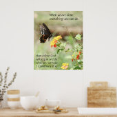 Schmetterling auf Wildblumen, Scripting Verse Poster (Küche)