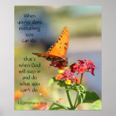 Schmetterling auf Wildblumen, Scripting Verse Poster (Vorne)