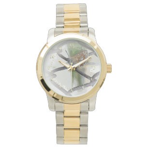 Schmetterling auf Zaun Armbanduhr