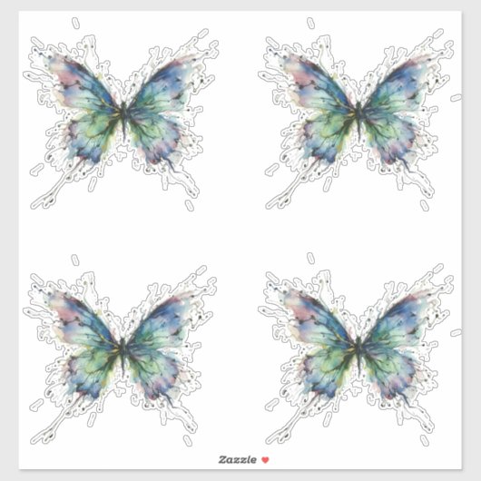 Schmetterling Aufkleber (Blatt)