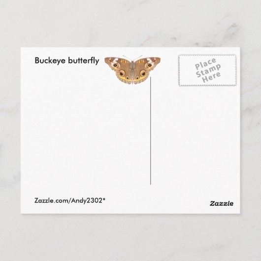 Schmetterling aus dem Auge ~ Postkarte (Rückseite)