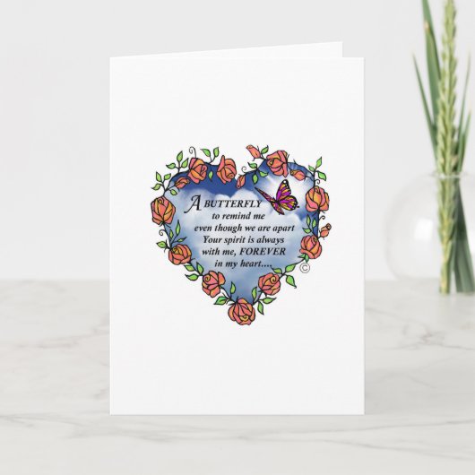 Schmetterling aus dem Himmel Karte (Vorderseite)