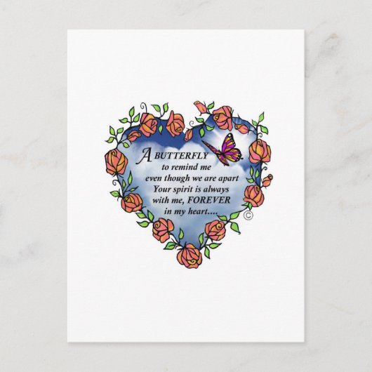 Schmetterling aus dem Himmel Postkarte (Vorderseite)