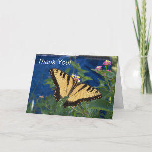 Schmetterling aus Gelb und Schwarz, Danke Karte