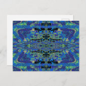 Schmetterling aus Grün und Blau Postkarte (Vorne/Hinten)