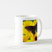 Schmetterling aus schwarzem Frack Kaffeetasse (VorderseiteRechts)