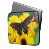 Schmetterling aus schwarzem Frack Laptopschutzhülle (Vorderseite Links)