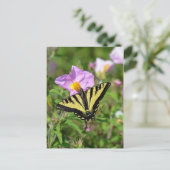 Schmetterling aus schwarzem Frack Postkarte (Stehend Vorderseite)