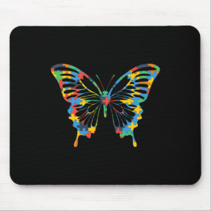 Schmetterling Autismuserkennung Tolles Puzzle-Gesc Mousepad