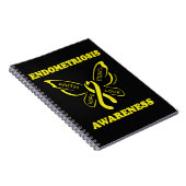 Schmetterling/Awareness..Endometriose-Notebook Notizblock (Rechte Seite)