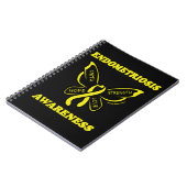 Schmetterling/Awareness..Endometriose-Notebook Notizblock (Linke Seite)