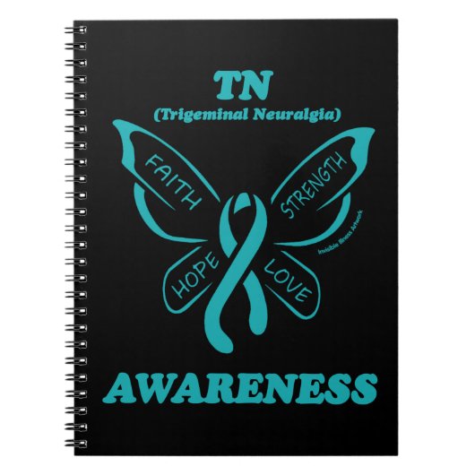 Schmetterling/Awareness..TN Notebook Notizblock (Vorderseite)
