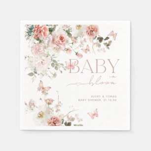 Schmetterling Baby in Bloom Pink Floral Baby Dusch Serviette