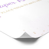 Schmetterling-Baby-Party-Windel-Raffle-Schild mit Poster (Ecke)