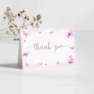 Schmetterling Baby Shower Danksagungskarte Dankeskarte