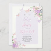 Schmetterling Baby Shower Einladung (Vorderseite)