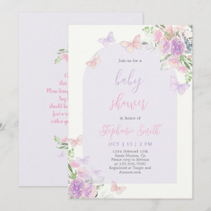 Schmetterling Baby Shower Einladung