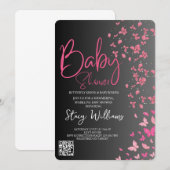 Schmetterling Baby Shower Einladung (Vorne/Hinten)