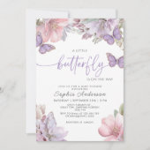 Schmetterling Baby Shower  Einladung (Vorderseite)