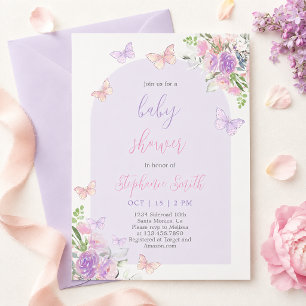 Schmetterling Baby Shower Einladung