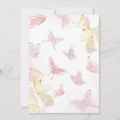 Schmetterling Baby Shower Einladung Vorlage (Rückseite)