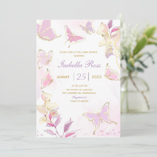 Schmetterling Baby Shower Einladungsvorlage Einladung