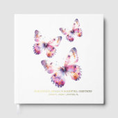 Schmetterling Baby Shower Gästebuch (Vorderseite)