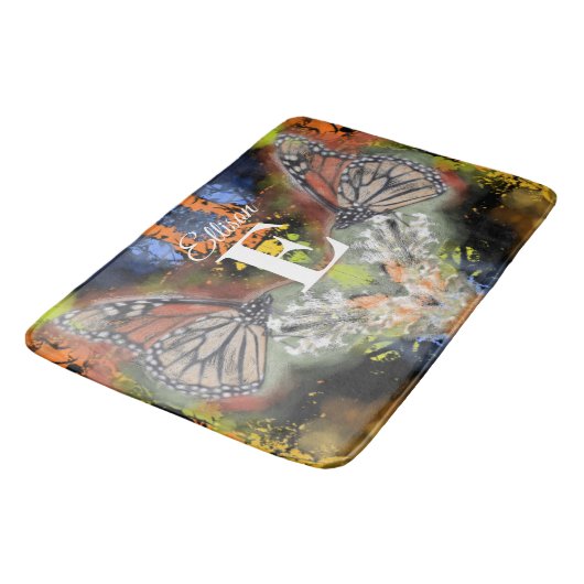 Schmetterling Badematte (Schrägansicht)