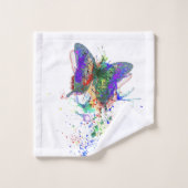 Schmetterling Badhandtuch Set (Waschlappen)