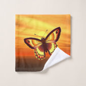 Schmetterling Badhandtuch Set (Waschlappen)