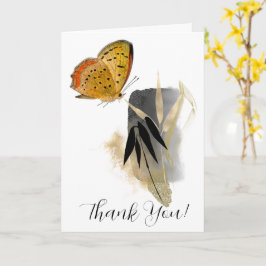 Schmetterling & Bambus Faltkarte Karte