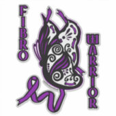 Schmetterling/Band...Fibro Aufkleber (Vorderseite)