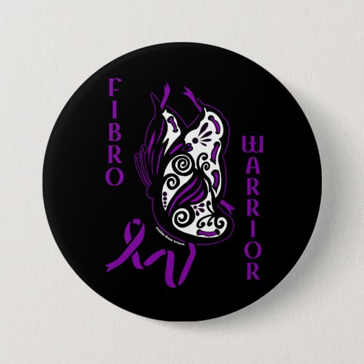 Schmetterling/Band...Fibro Button (Vorderseite)