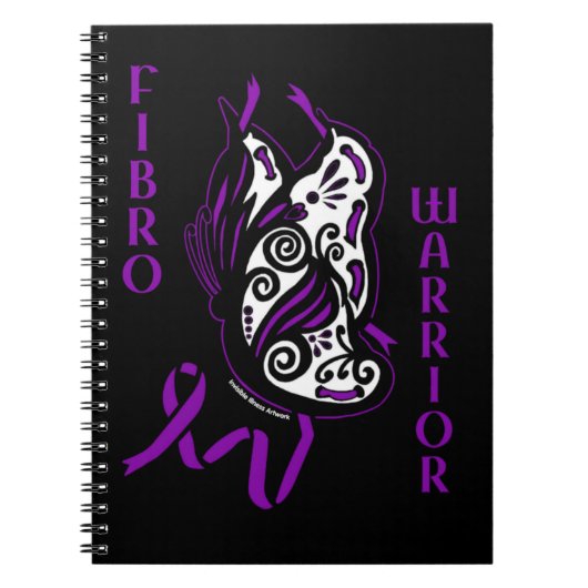 Schmetterling/Band...Fibro Notizblock (Vorderseite)