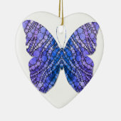 Schmetterling bedruckt Herz geformt Ornament (Rechts)