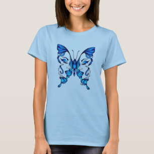 Schmetterling bei Frauen im Gesicht T-Shirt